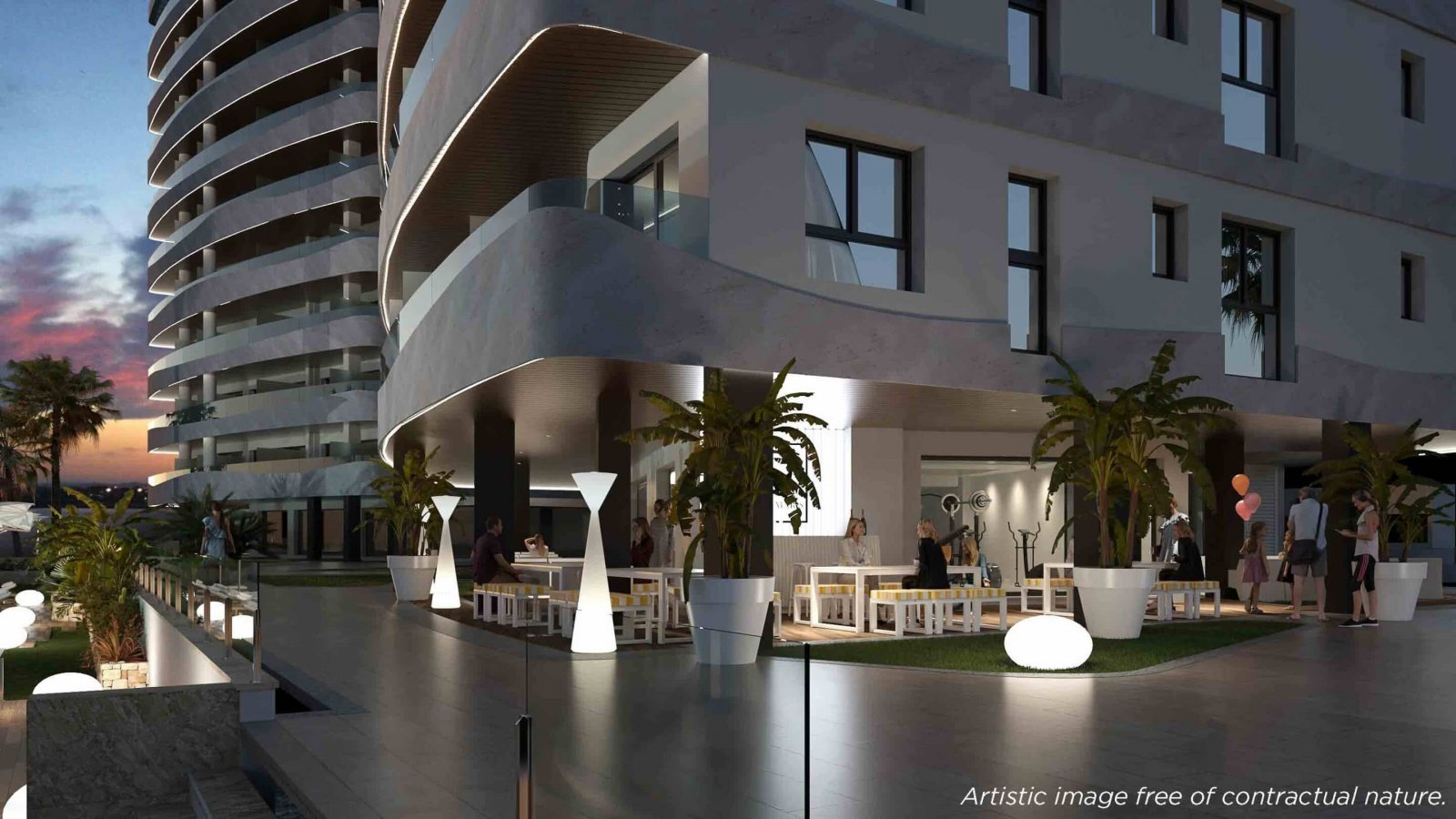 In der exklusiven Gegend von La Manga gelegen, bietet dieser Wohnkomplex ein einzigartiges Wohnerlebnis mit beeindruckendem Meerblick. Mit insgesamt