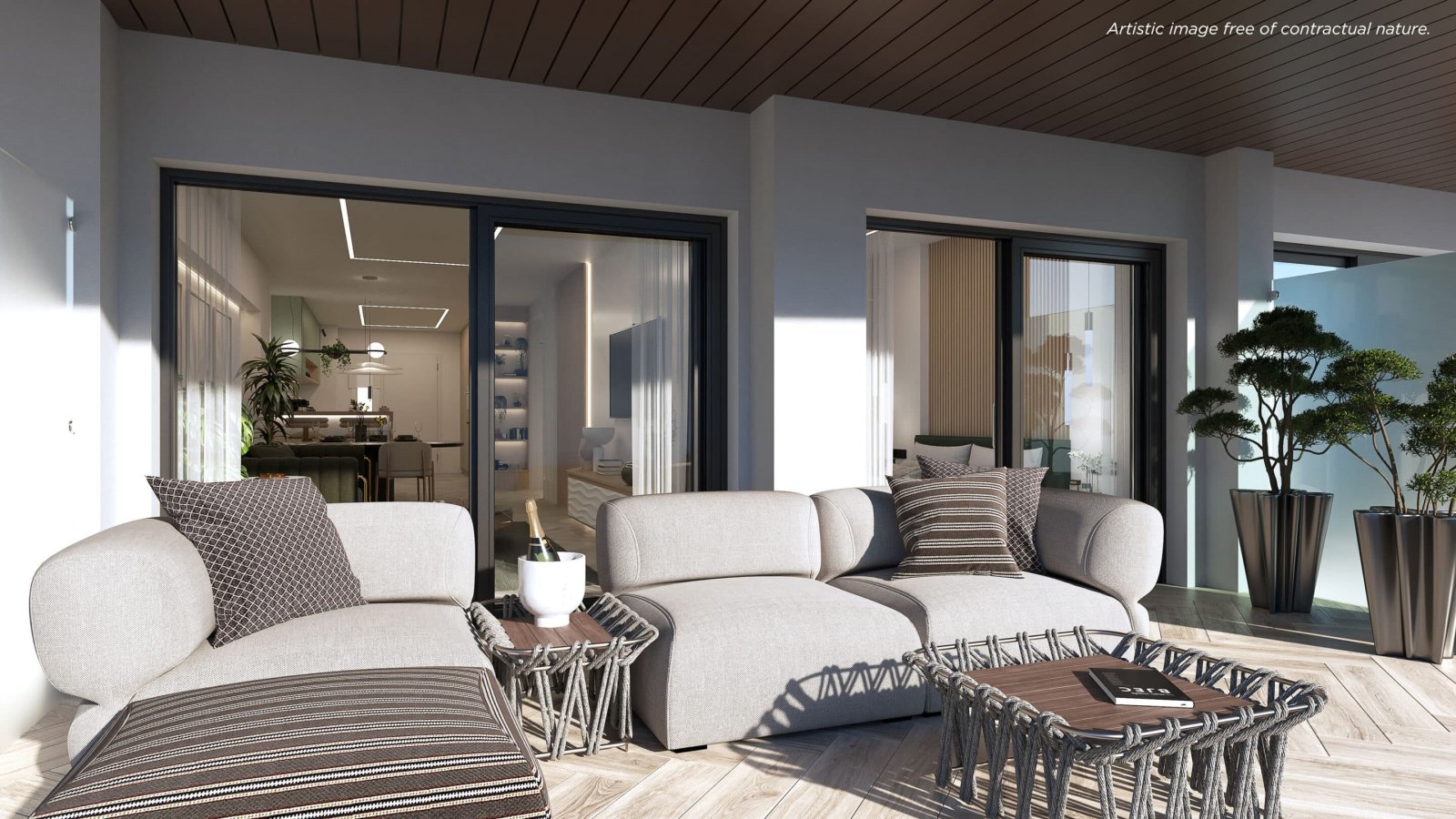 In der exklusiven Gegend von La Manga gelegen, bietet dieser Wohnkomplex ein einzigartiges Wohnerlebnis mit beeindruckendem Meerblick. Mit insgesamt
