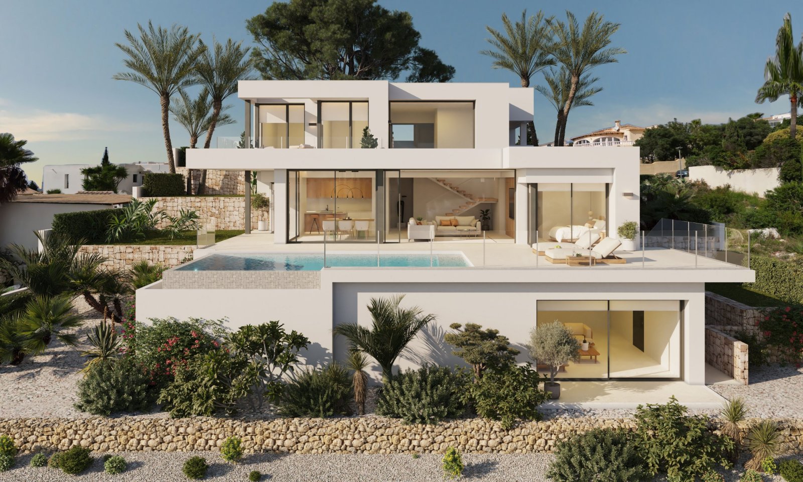 Cumbre del Sol:  In der exklusiven Gegend von Cumbre del Sol gelegen, bietet diese Villa ein einzigartiges Wohnerlebnis mit beeindruckendem Meerblick. Entworfen für d 