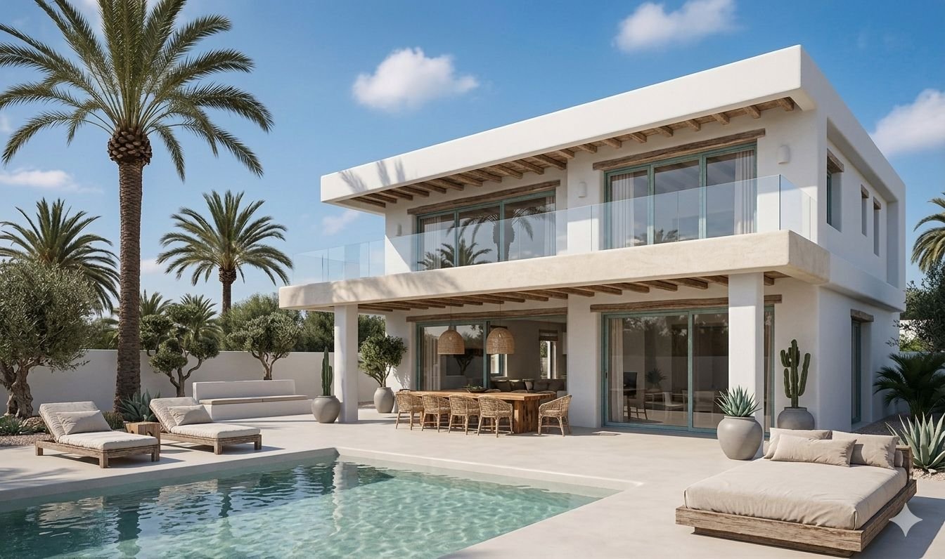 Sitges: Eine seltene Gelegenheit, ein maßgeschneidertes Luxushaus in einer der begehrtesten Wohngegenden von Sitges zu bauen.Das Grundstück umfasst eine  