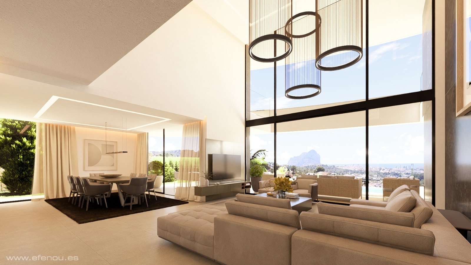  Diese Villa in der schönen Stadt Calpe bietet ein außergewöhnliches Wohnerlebnis mit Meerblick. Die Immobilie befindet sich nur 20 km vom Flughafen e