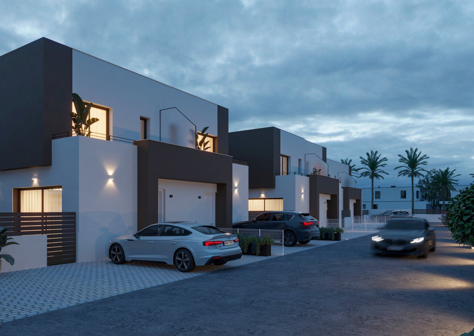 In Elche gelegen, bietet diese Wohnanlage eine exklusive Sammlung von Reihenhäusern, die für maximalen Komfort und Funktionalität entworfen wurden. J