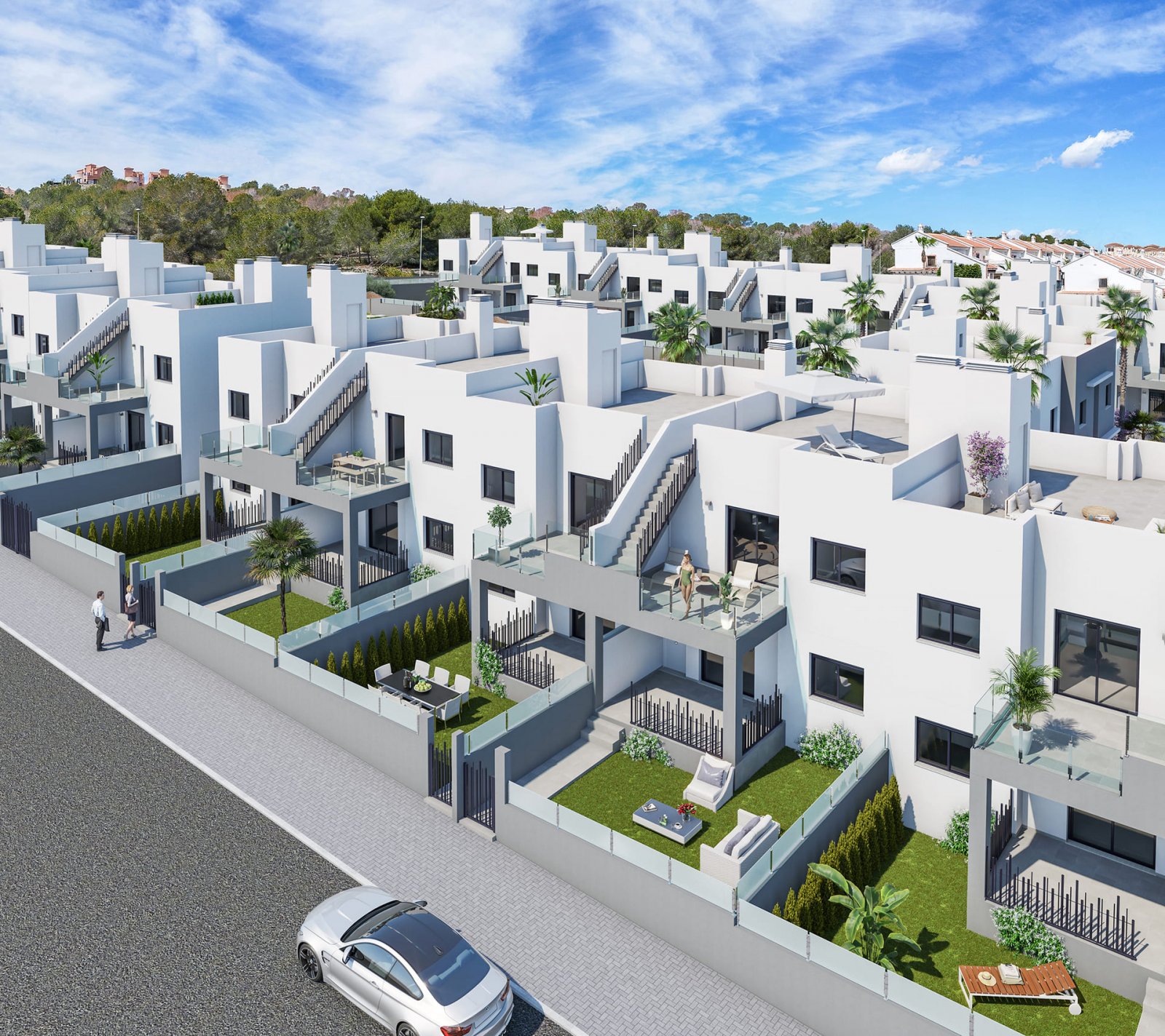 In der charmanten Ortschaft San Miguel de Salinas gelegen, bietet dieser Wohnkomplex eine Auswahl von 16 Bungalows, unterteilt in High-Bungalow und L