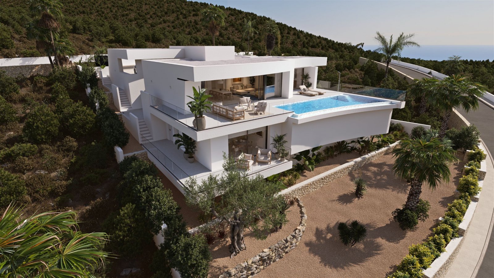  In der exklusiven Gegend von Cumbre del Sol gelegen, bietet diese Villa ein einzigartiges Wohnerlebnis mit Meerblick. Die Immobilie, die für diejenig