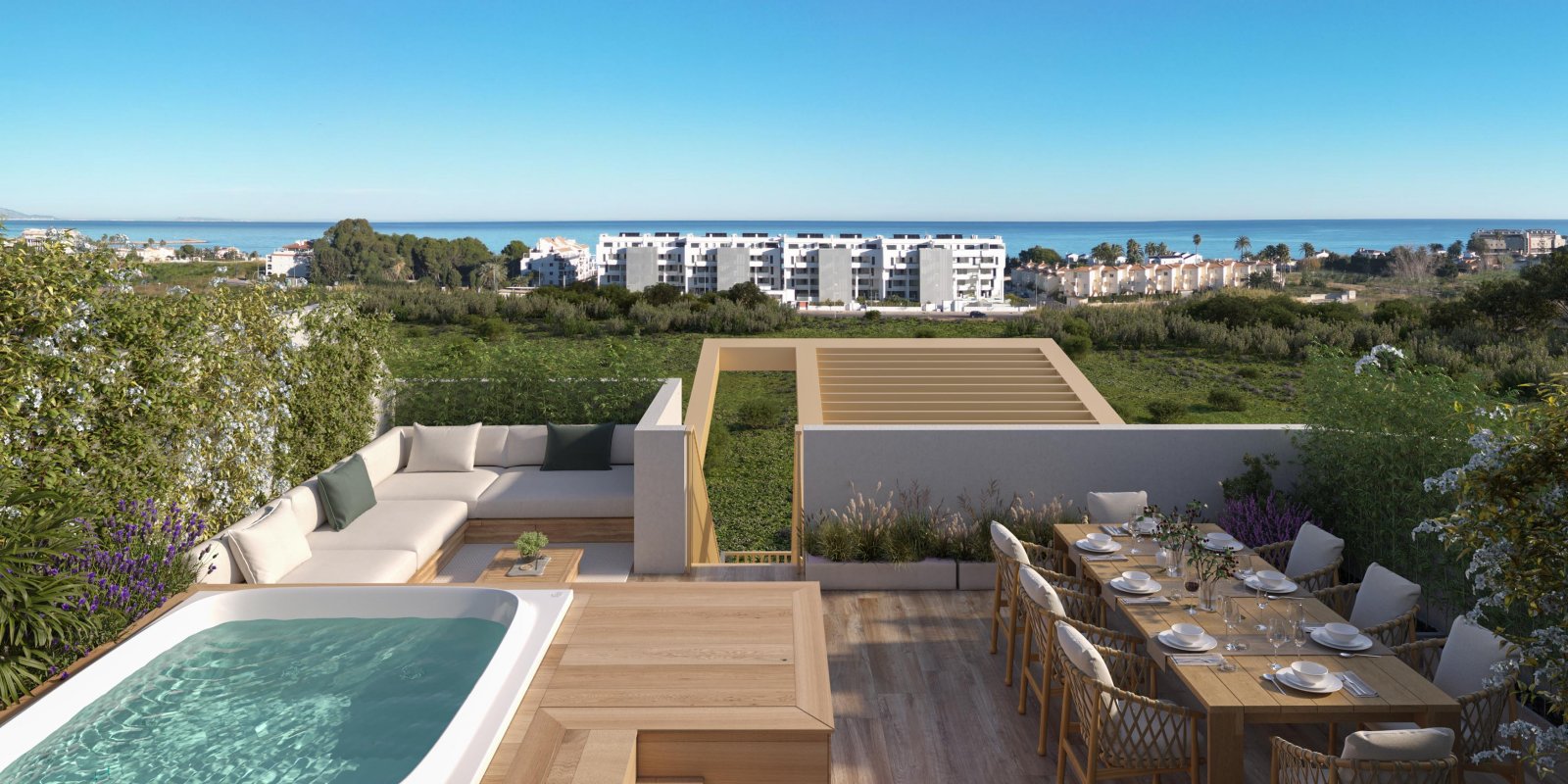 In der charmanten Stadt El Verger gelegen, bietet diese exklusive Wohnanlage eine Auswahl an Apartments und Penthäusern in erster Reihe, nur 1 km vom