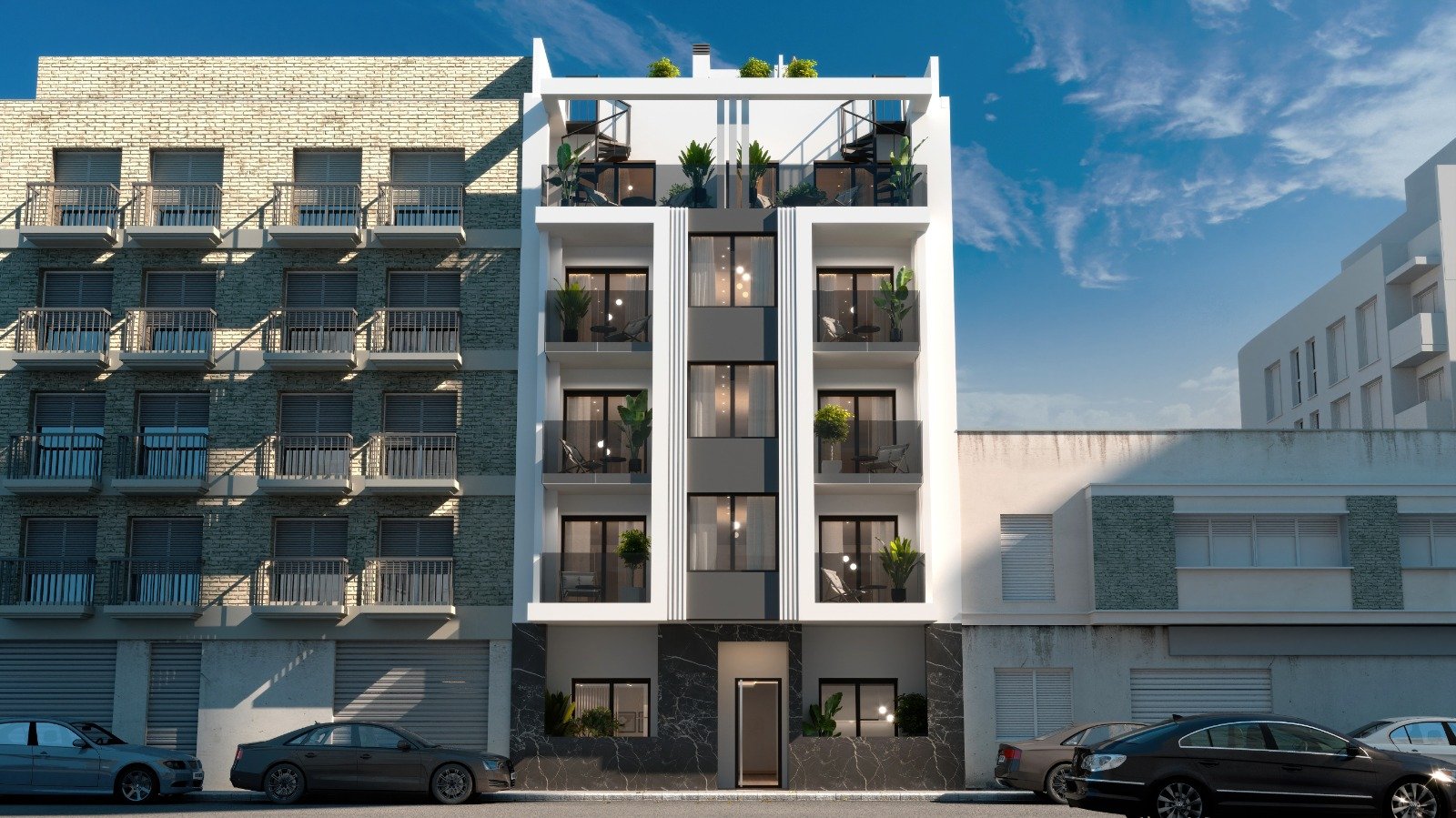 In der charmanten Stadt Torrevieja gelegen, bietet diese exklusive Wohnanlage eine Auswahl an Apartments, Erdgeschossen und Penthäusern. Mit insgesam