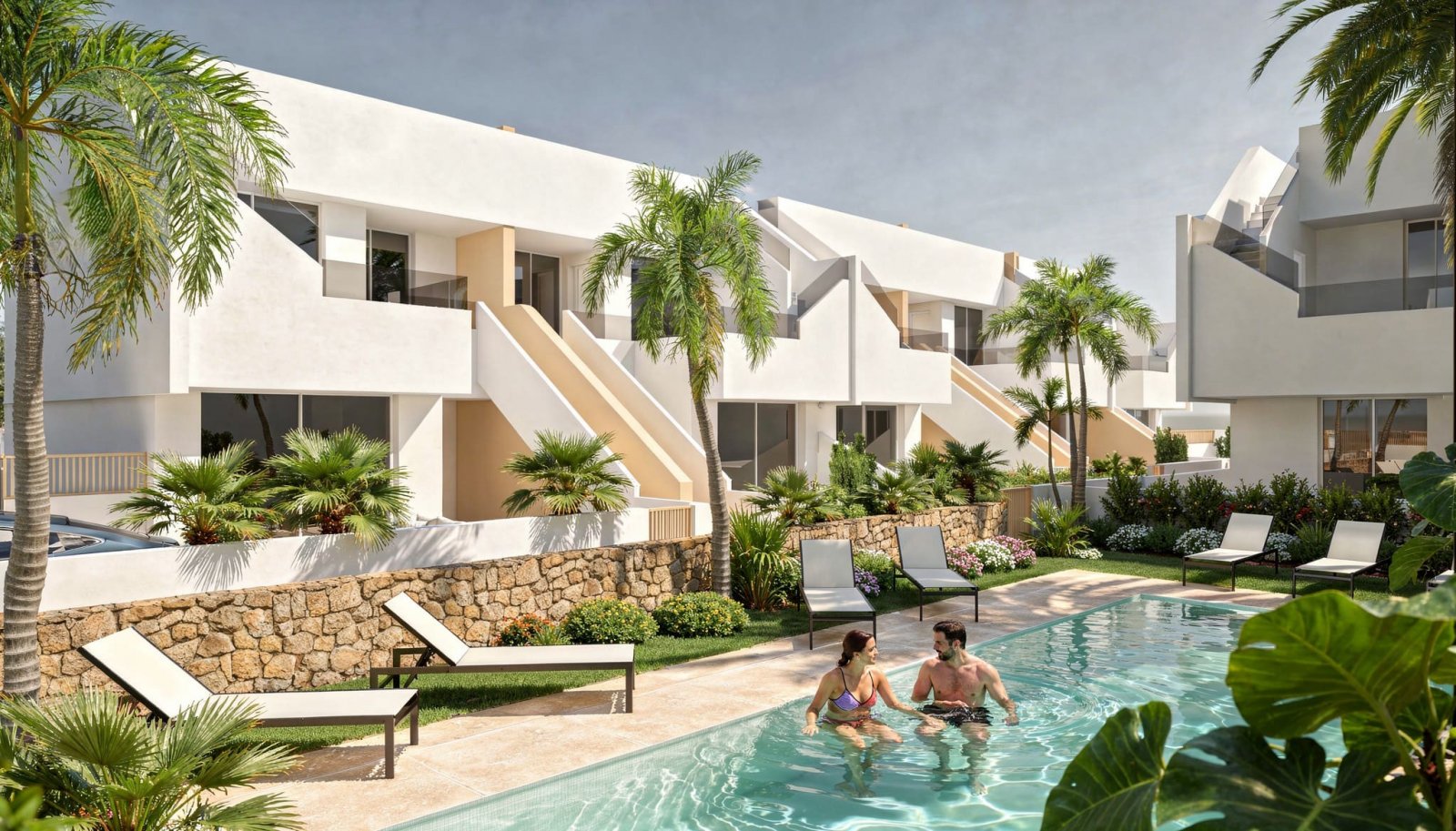 Im charmanten Ort Pilar de la Horadada gelegen, bietet diese Wohnanlage 14 exklusive Bungalows, die darauf ausgelegt sind, die Bedürfnisse derjenigen