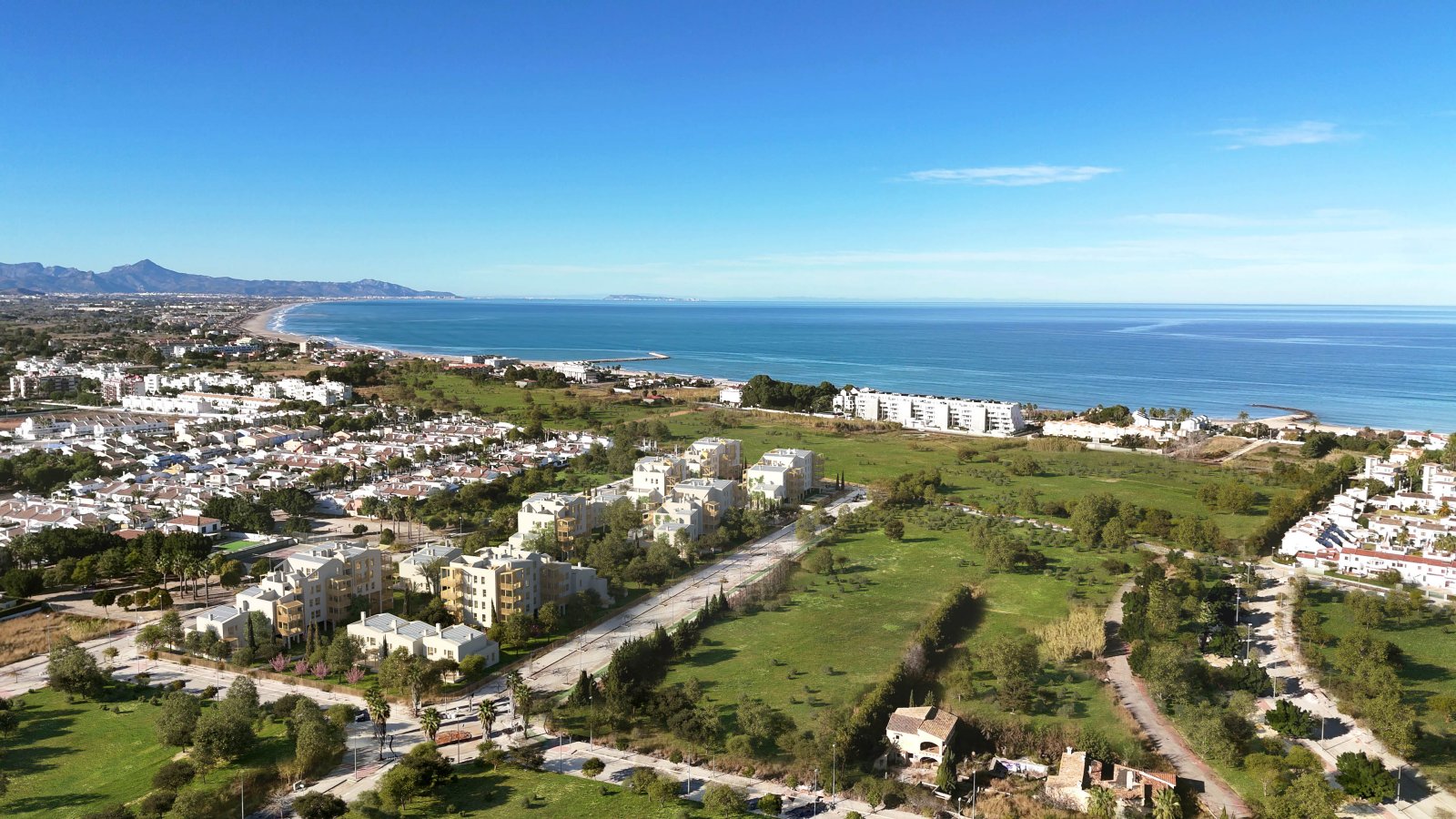 In der charmanten Stadt El Verger gelegen, bietet diese exklusive Wohnanlage eine Auswahl an Apartments und Penthäusern in erster Reihe, nur 1 km vom