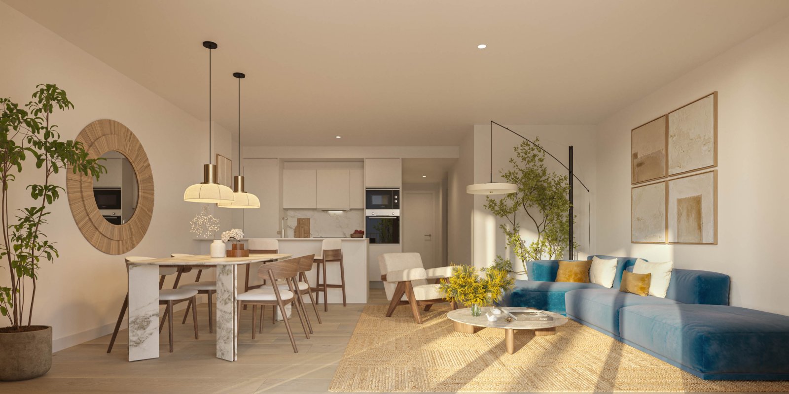  In der charmanten Stadt El Verger gelegen, bietet diese exklusive Wohnanlage eine Auswahl an Apartments und Penthäusern in erster Reihe, nur 1 km vom
