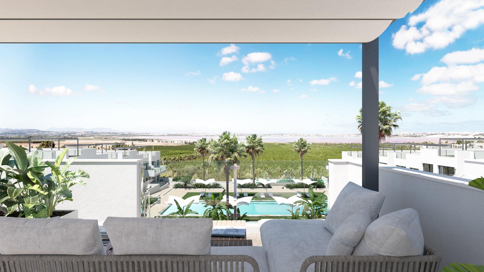  In der charmanten Stadt Torrevieja gelegen, bietet dieser Wohnkomplex eine Auswahl von 34 High-Bungalow- und Low-Bungalow-Immobilien. Diese Wohnungen