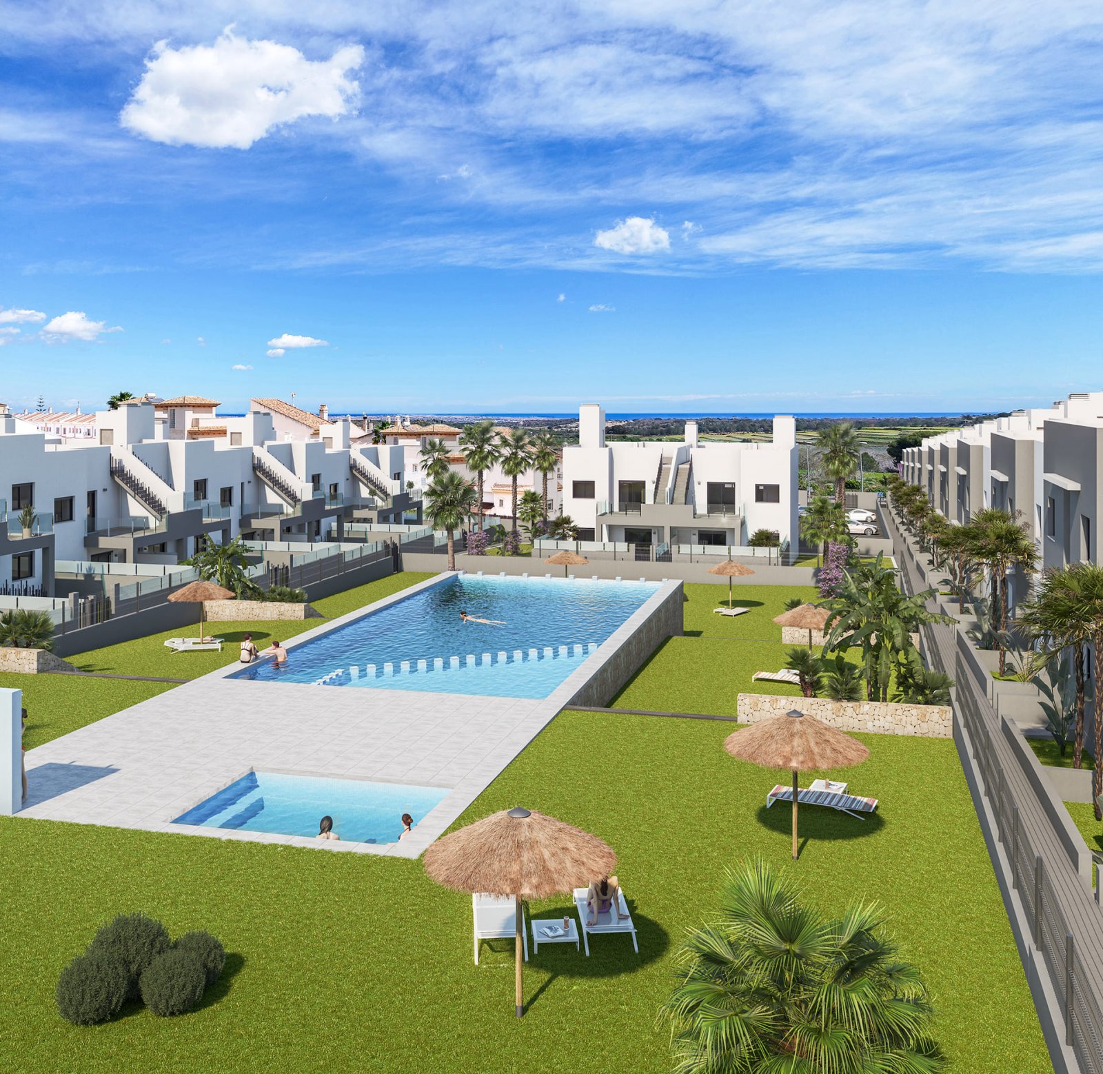 In der charmanten Ortschaft San Miguel de Salinas gelegen, bietet dieser Wohnkomplex eine Auswahl von 16 Bungalows, unterteilt in High-Bungalow und L