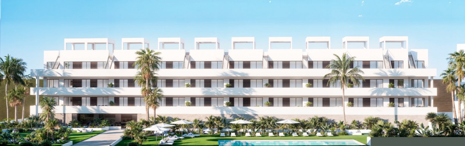 In der prestigeträchtigen Gegend von Golf Bahía gelegen, bietet dieser Wohnkomplex eine Auswahl von 60 Immobilien, darunter Apartments und Penthäuser
