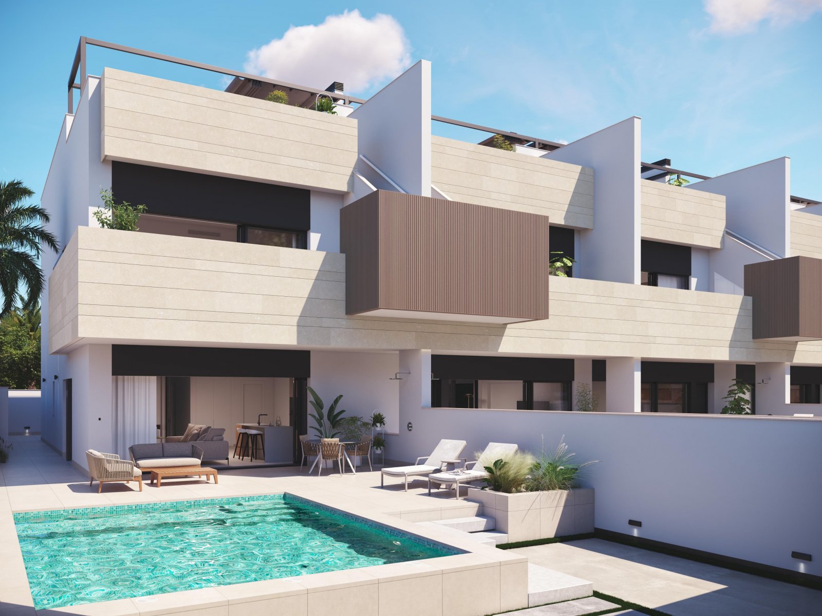  Im charmanten Ort Pilar de la Horadada gelegen, bietet diese exklusive Sammlung von Bungalows eine einzigartige Gelegenheit, das Leben an der Costa B