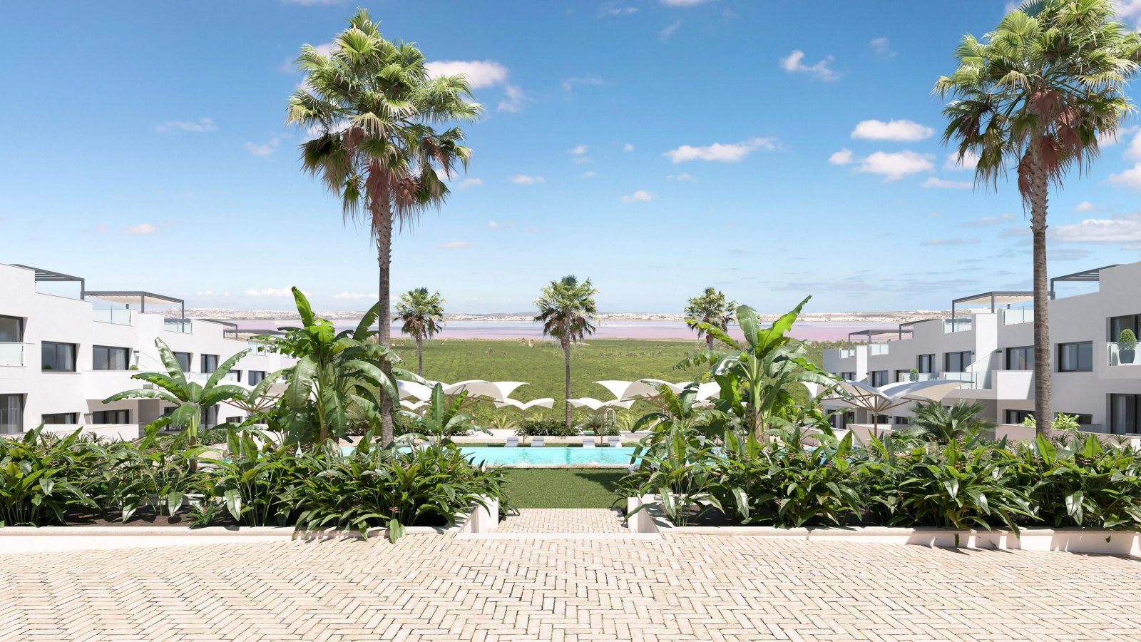  In der charmanten Stadt Torrevieja gelegen, bietet dieser Wohnkomplex eine Auswahl von 34 High-Bungalow- und Low-Bungalow-Immobilien. Diese Wohnungen