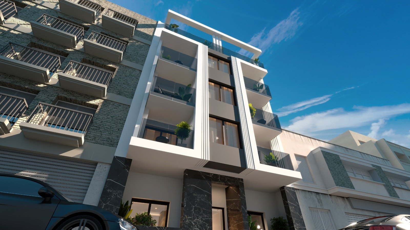 In der charmanten Stadt Torrevieja gelegen, bietet diese exklusive Wohnanlage eine Auswahl an Apartments, Erdgeschossen und Penthäusern. Mit insgesam