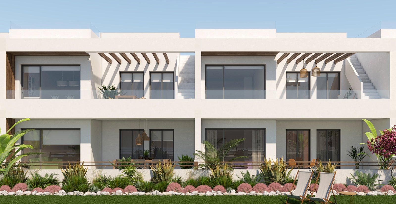 In der charmanten Stadt Torrevieja gelegen, bietet diese Wohnanlage eine Auswahl von 55 Bungalows, die darauf ausgelegt sind, die Bedürfnisse derjeni