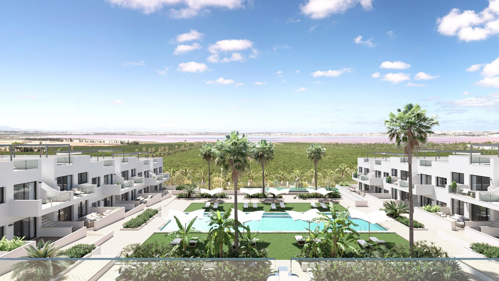 In der charmanten Stadt Torrevieja gelegen, bietet dieser Wohnkomplex eine Auswahl von 34 High-Bungalow- und Low-Bungalow-Immobilien. Diese Wohnungen
