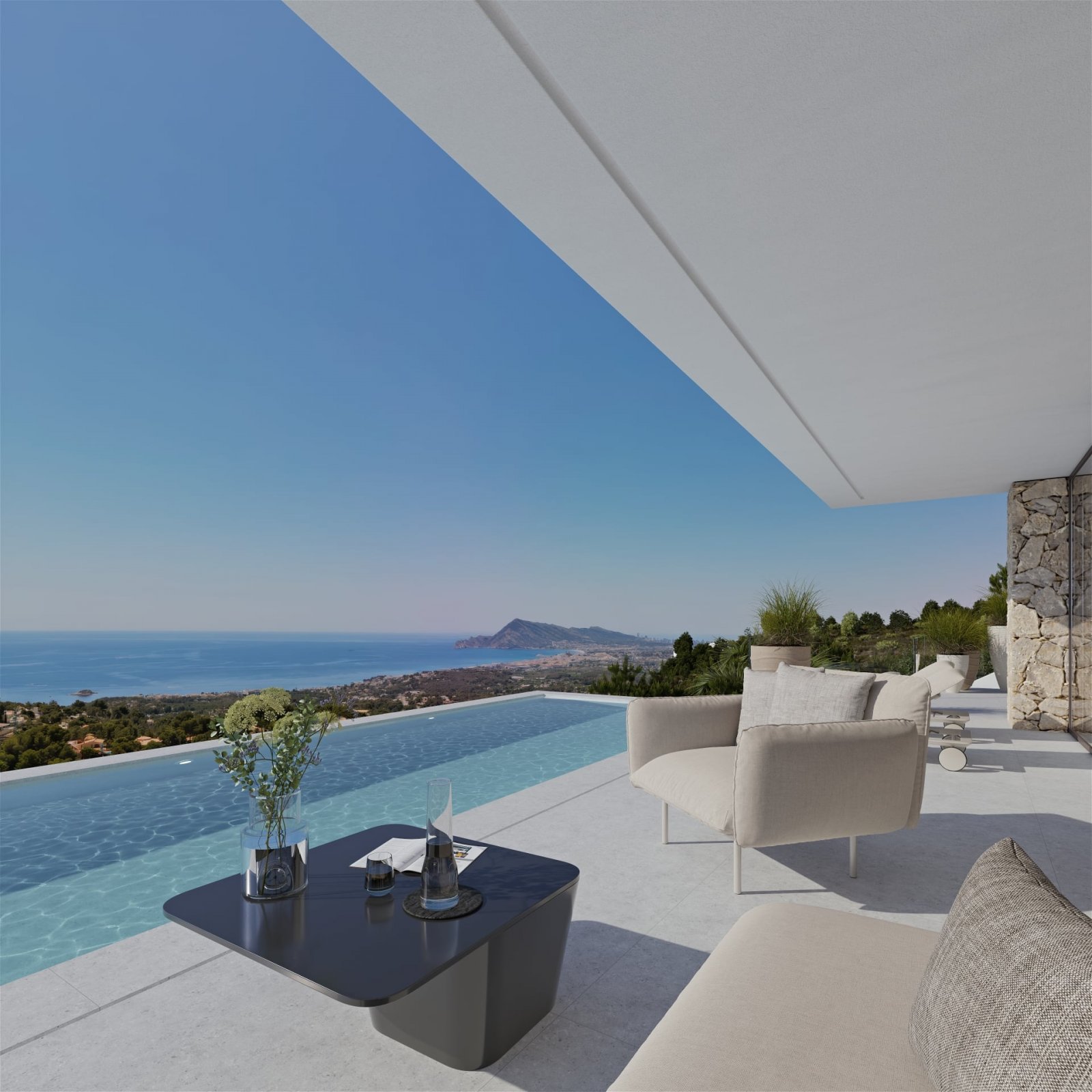  In der charmanten Stadt Altea gelegen, bieten diese exklusiven Villen eine privilegierte Lage mit Meerblick. Mit nur zwei verfügbaren Einheiten ist j
