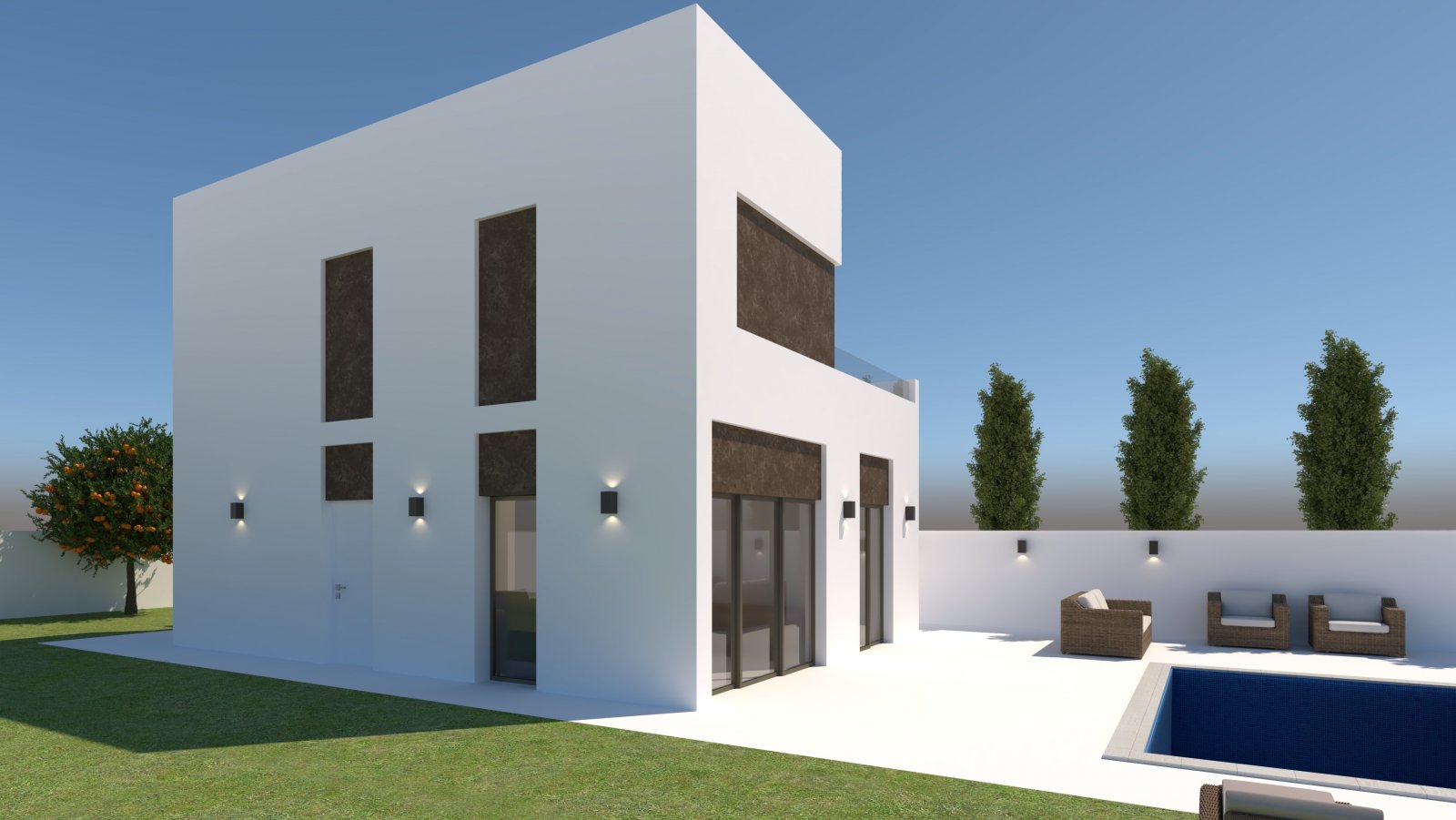 In der prestigeträchtigen Gegend von Ciudad Quesada gelegen, bietet dieses freistehende Chalet eine perfekte Kombination aus Komfort und Stil. Mit nu