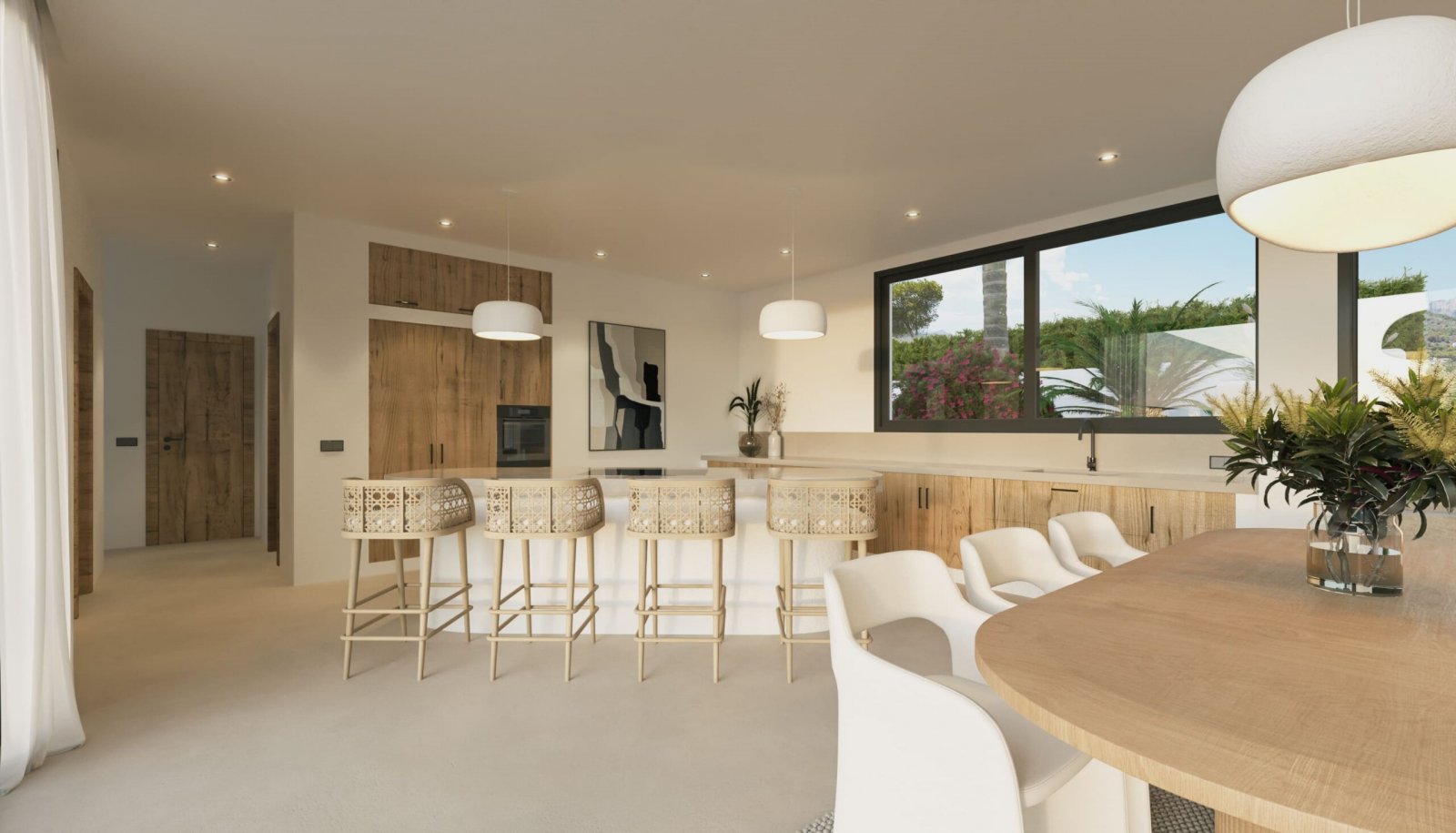 In der charmanten Stadt Xàbia gelegen, bietet diese exklusive Villa eine perfekte Kombination aus Komfort und Stil. Entworfen für diejenigen, die ein