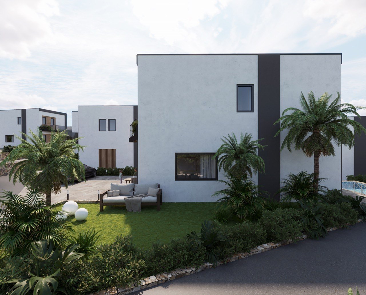 In der charmanten Stadt Finestrat gelegen, bietet dieses exklusive Immobilienangebot zwei unabhängige Häuser, die durch ihr modernes und funktionales
