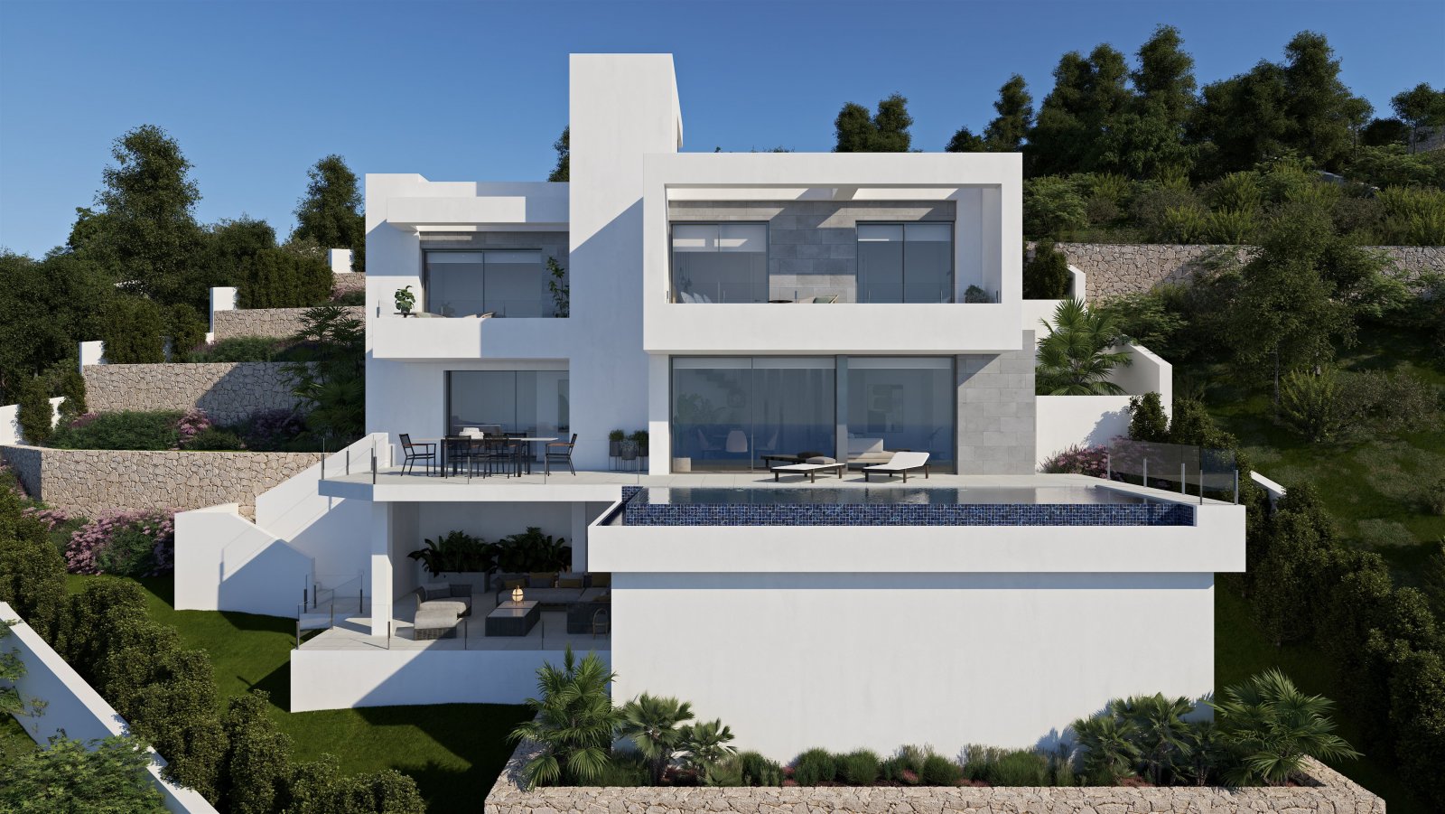 Cumbre del Sol:  In der exklusiven Gegend von Cumbre del Sol gelegen, bietet diese Villa ein einzigartiges Wohnerlebnis mit Meerblick. Die Immobilie befindet sich nur 