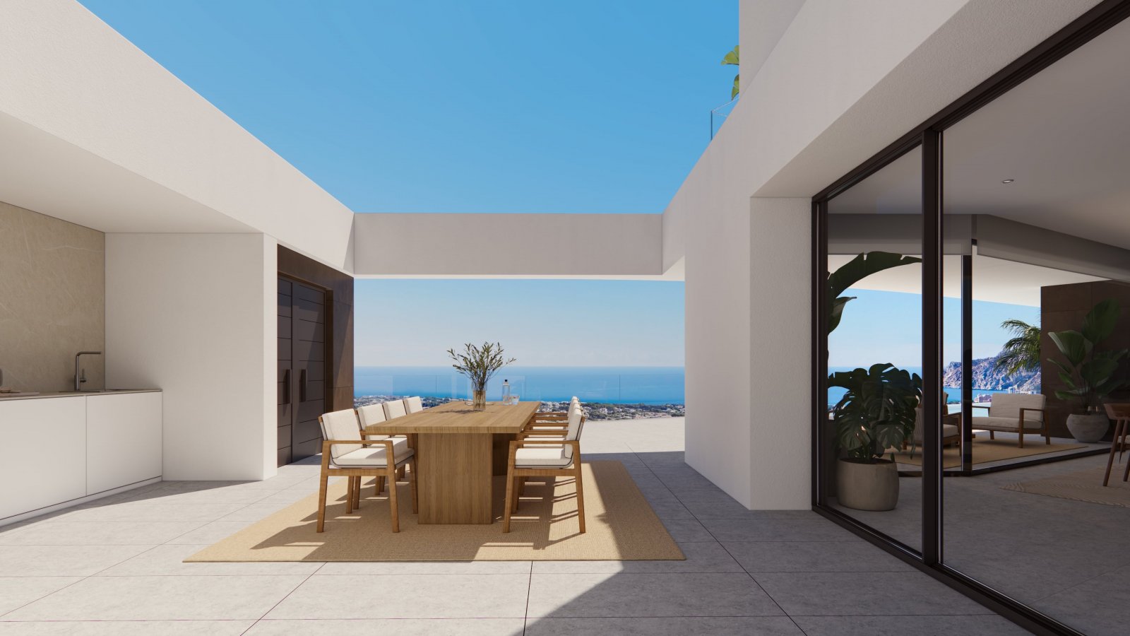 In der charmanten Stadt Benissa gelegen, bietet diese Villa ein außergewöhnliches Wohnerlebnis mit Meerblick. Die Immobilie befindet sich nur 3 km vo