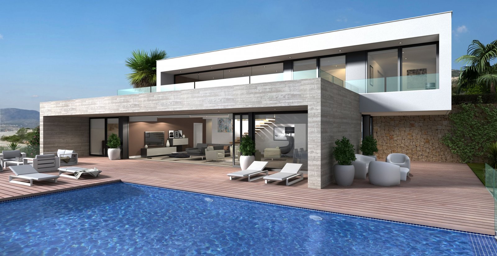 In der exklusiven Gegend von Cumbre del Sol gelegen, bietet diese Villa eine privilegierte Umgebung mit beeindruckendem Meerblick. Entworfen für diej