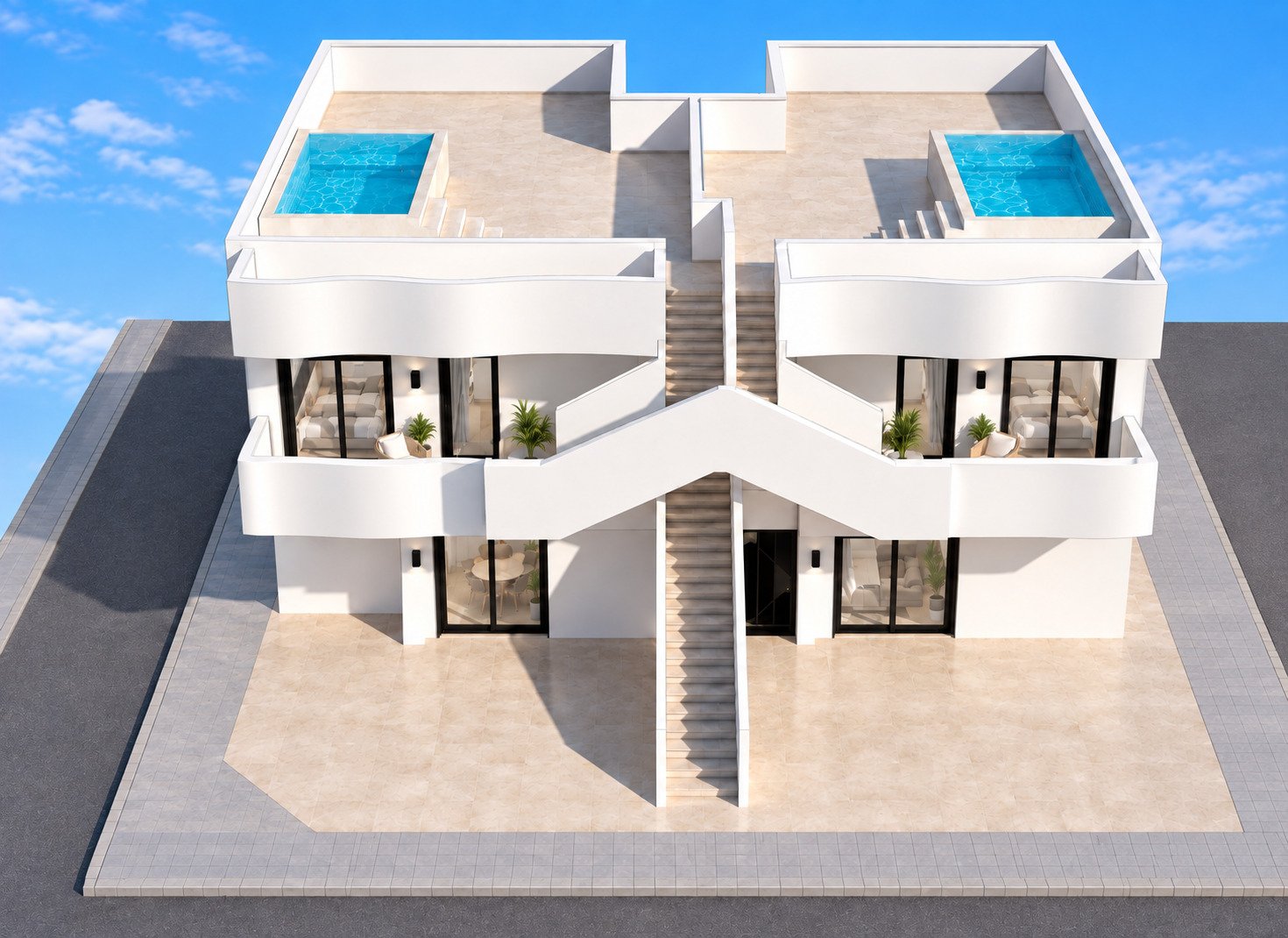 Im charmanten Ort San Pedro del Pinatar gelegen, bieten diese exklusiven Bungalows eine einzigartige Gelegenheit, das Leben an der Costa Cálida zu ge