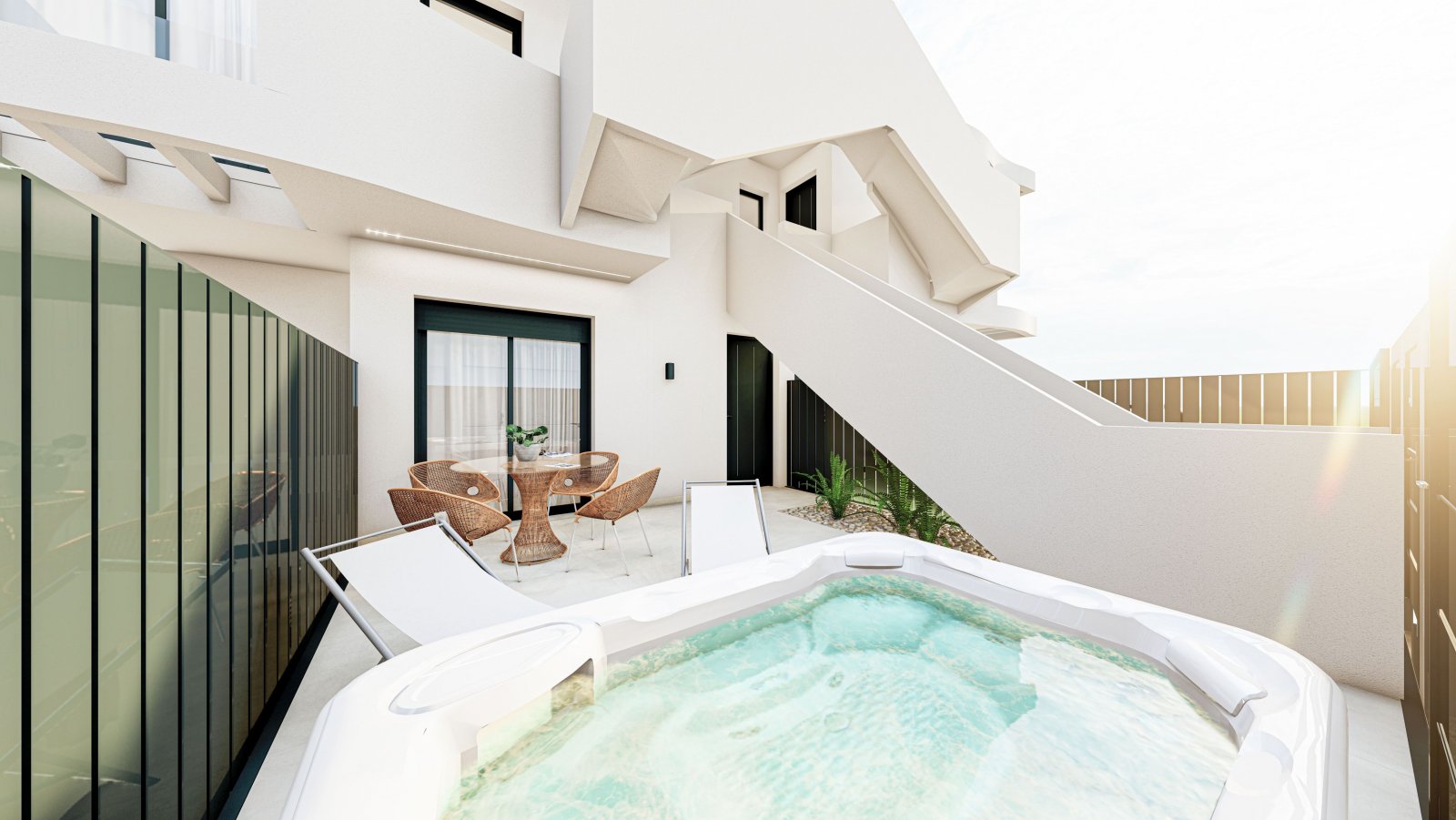 Im charmanten Ort San Pedro del Pinatar gelegen, bieten diese exklusiven Bungalows eine einzigartige Gelegenheit, das Leben an der Costa Cálida zu ge