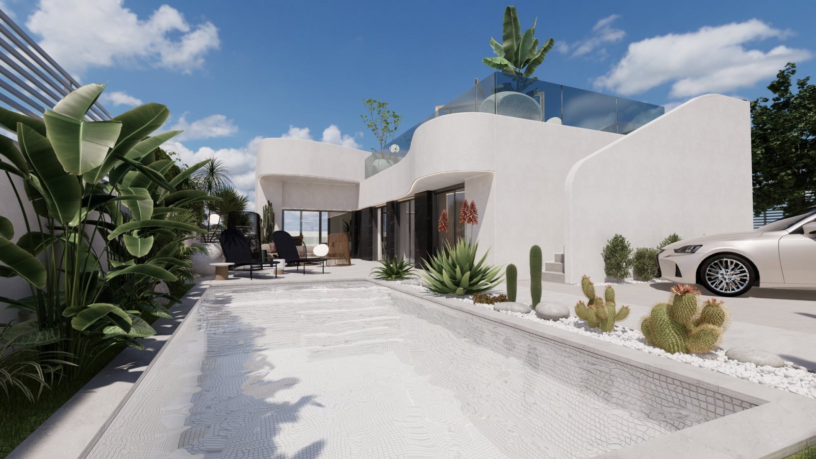  Wir stellen eine exklusive neue Wohnanlage in Rojales vor, die aus 41 luxuriösen freistehenden Villen besteht. Jede Villa bietet ca. 125 m² Wohnfläch