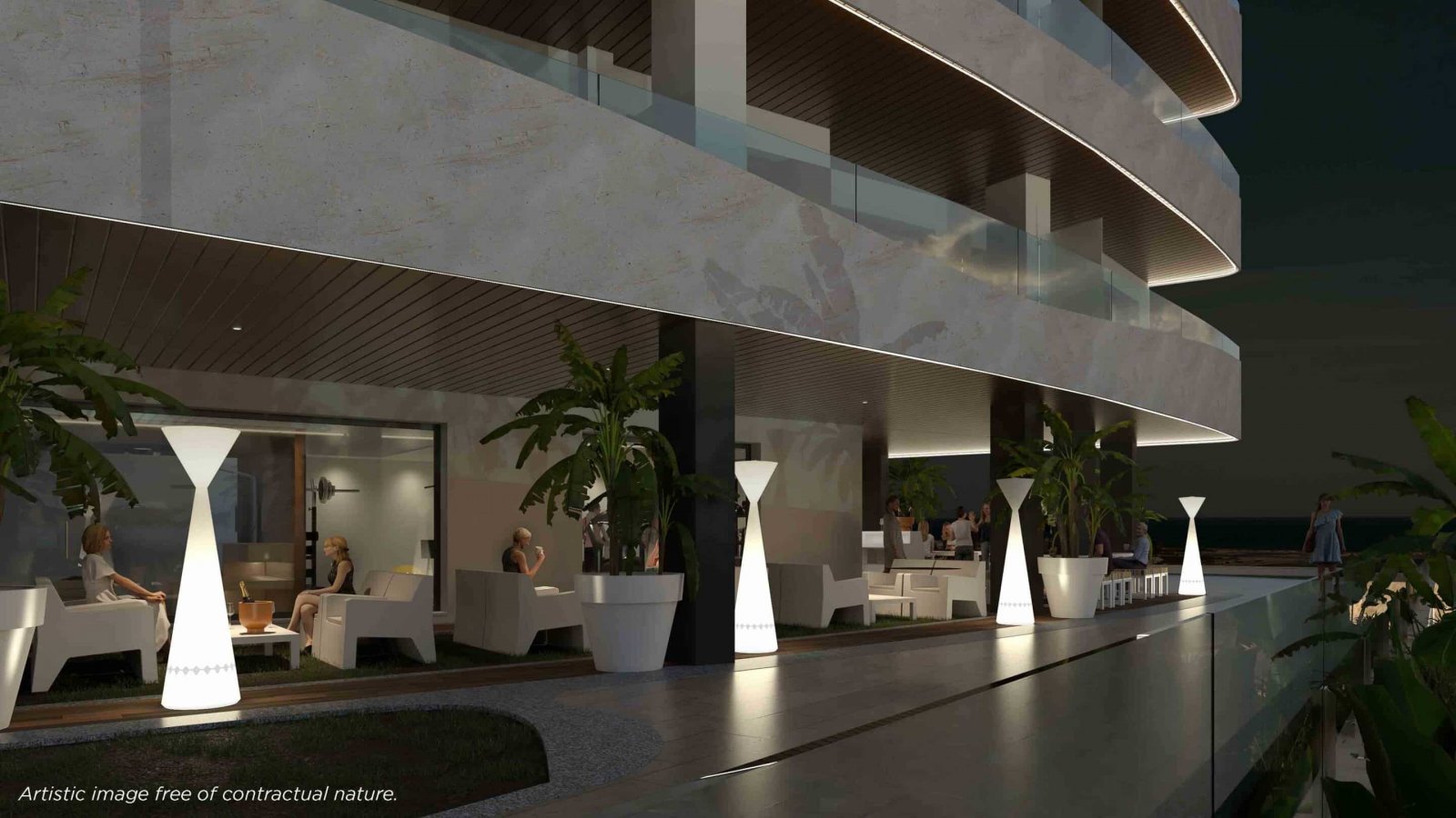  In der exklusiven Gegend von La Manga gelegen, bietet dieser Wohnkomplex ein einzigartiges Wohnerlebnis mit beeindruckendem Meerblick. Mit insgesamt 