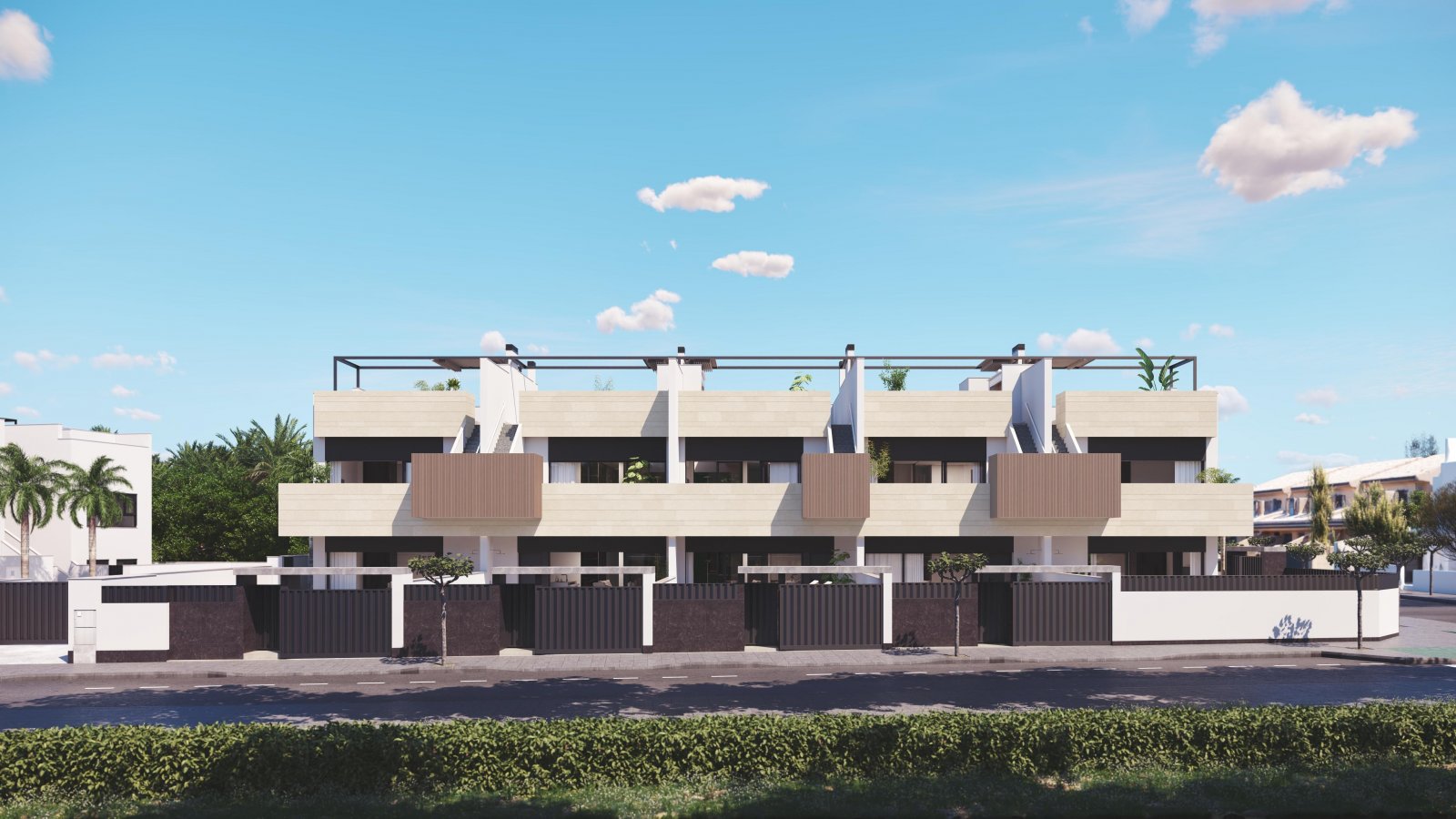 Im charmanten Ort Pilar de la Horadada gelegen, bietet diese exklusive Sammlung von Bungalows eine einzigartige Gelegenheit, das Leben an der Costa B