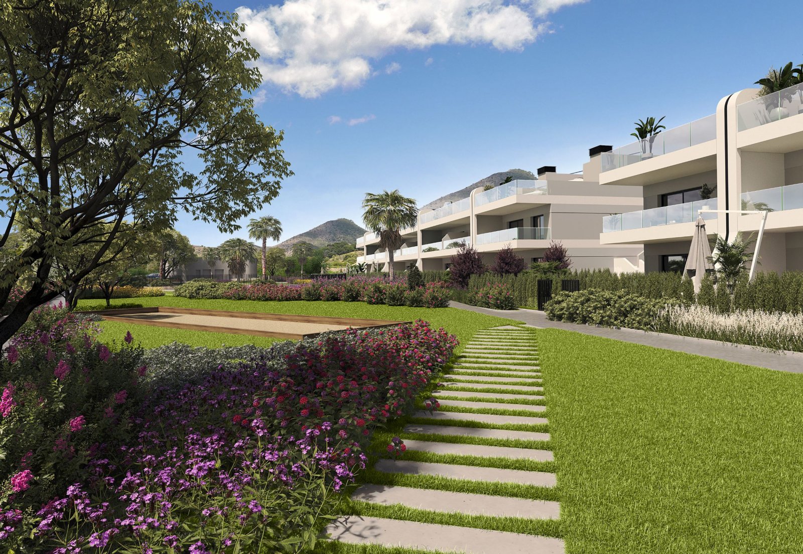 Im prestigeträchtigen Umfeld des La Manga Club gelegen, bietet diese Wohnanlage eine exklusive Auswahl von 19 Bungalows. Entworfen, um die Bedürfniss