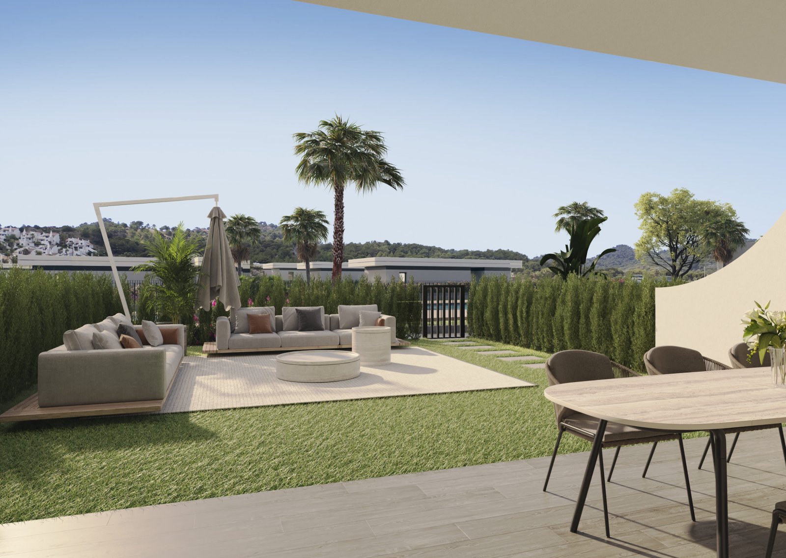 Im prestigeträchtigen Umfeld des La Manga Club gelegen, bietet diese Wohnanlage eine exklusive Auswahl von 19 Bungalows. Entworfen, um die Bedürfniss