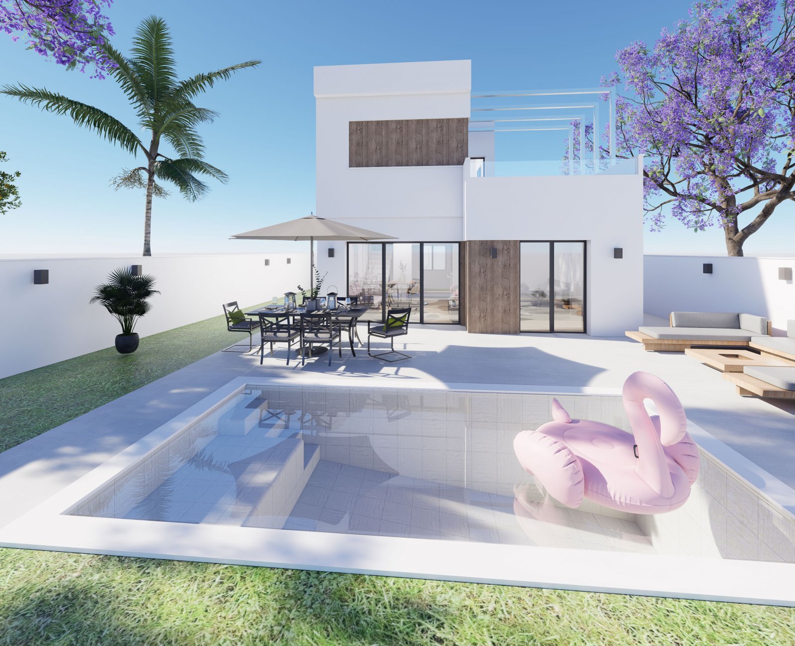 Ciudad Quesada:  In der prestigeträchtigen Gegend von Ciudad Quesada gelegen, bietet dieses freistehende Chalet eine perfekte Kombination aus Komfort und Stil. Mit nu 