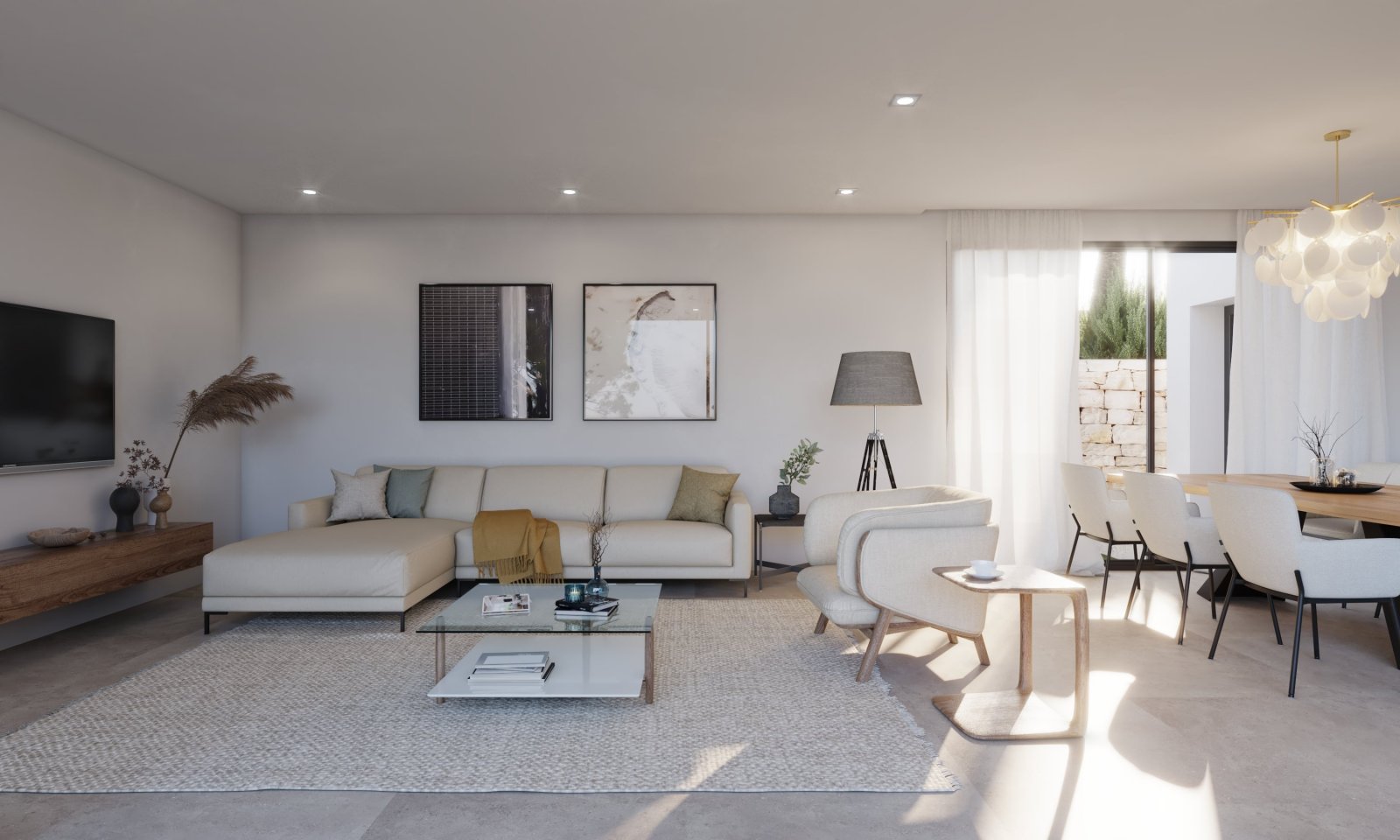 In der exklusiven Gegend von Cumbre del Sol gelegen, bietet diese Villa eine privilegierte Umgebung mit beeindruckendem Meerblick. Entworfen für diej