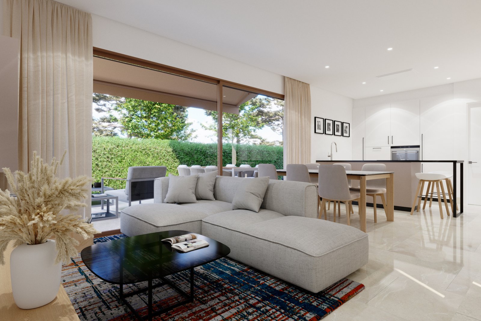 In dem charmanten Dorf La Marina El Pinet in der Nähe der Stadt Elche gelegen, bietet diese exklusive Sammlung von fünf freistehenden Häuser