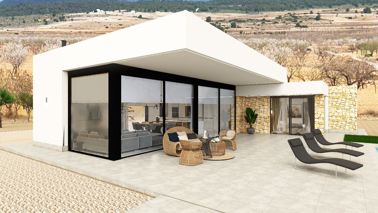 In der charmanten Stadt Pinoso gelegen, bietet dieses freistehende Chalet eine perfekte Kombination aus Komfort und Stil. Mit einer durchdachten Raum