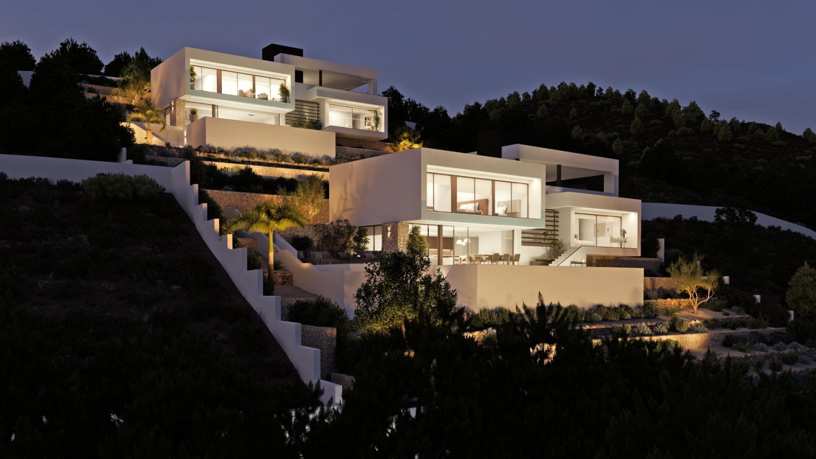 In der charmanten Stadt Altea gelegen, bieten diese exklusiven Villen eine privilegierte Lage mit Meerblick. Mit nur zwei verfügbaren Einheiten ist j