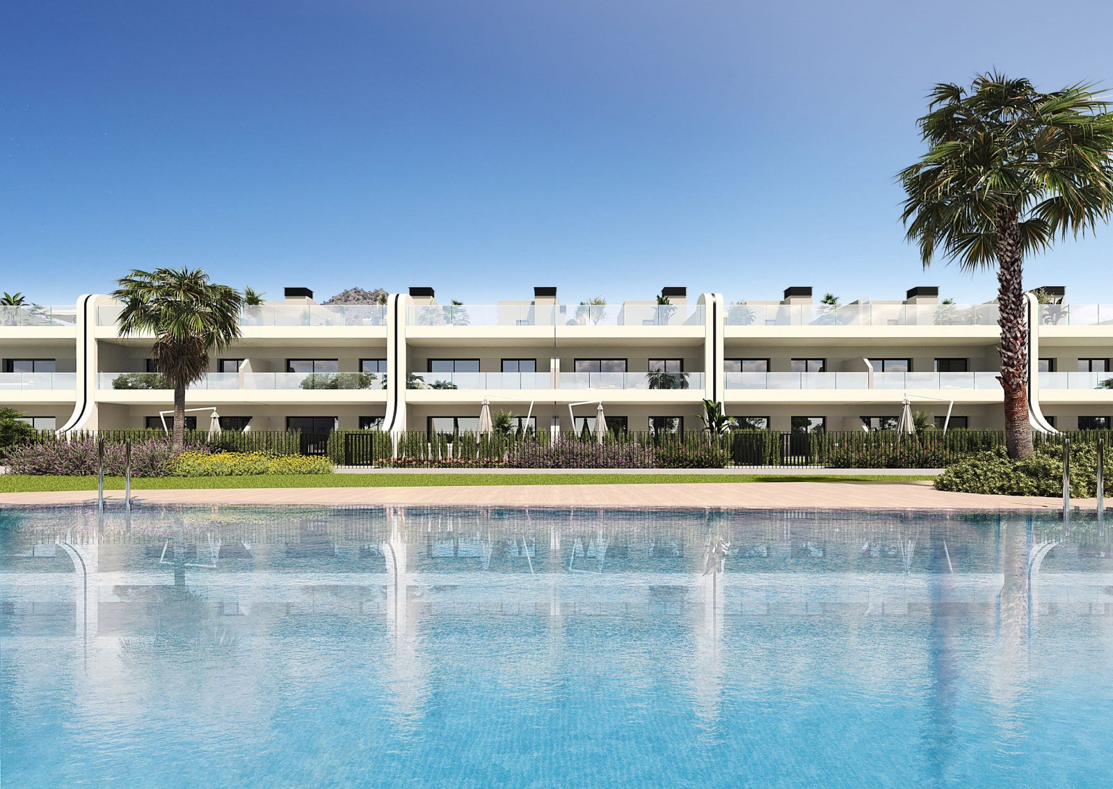 Im prestigeträchtigen Umfeld des La Manga Club gelegen, bietet diese Wohnanlage eine exklusive Auswahl von 19 Bungalows. Entworfen, um die Bedürfniss