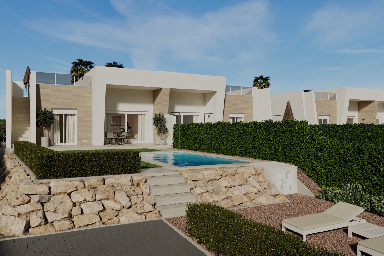 In der prestigeträchtigen Umgebung von La Finca Golf gelegen, bietet dieses Wohnensemble eine exklusive Auswahl von 10 Immobilien, darunter Apartment