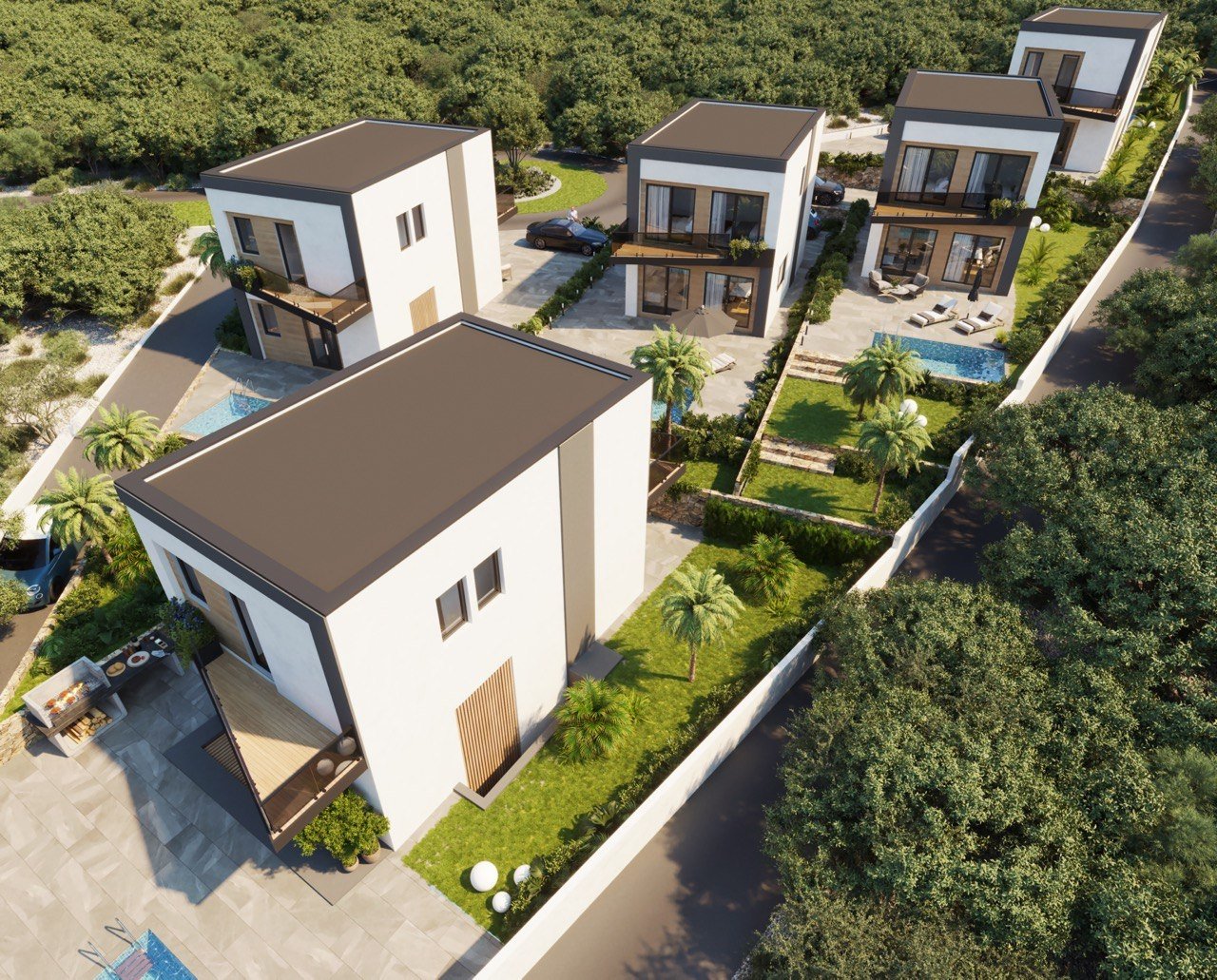 In der charmanten Stadt Finestrat gelegen, bietet dieses exklusive Immobilienangebot zwei unabhängige Häuser, die durch ihr modernes und funktionales