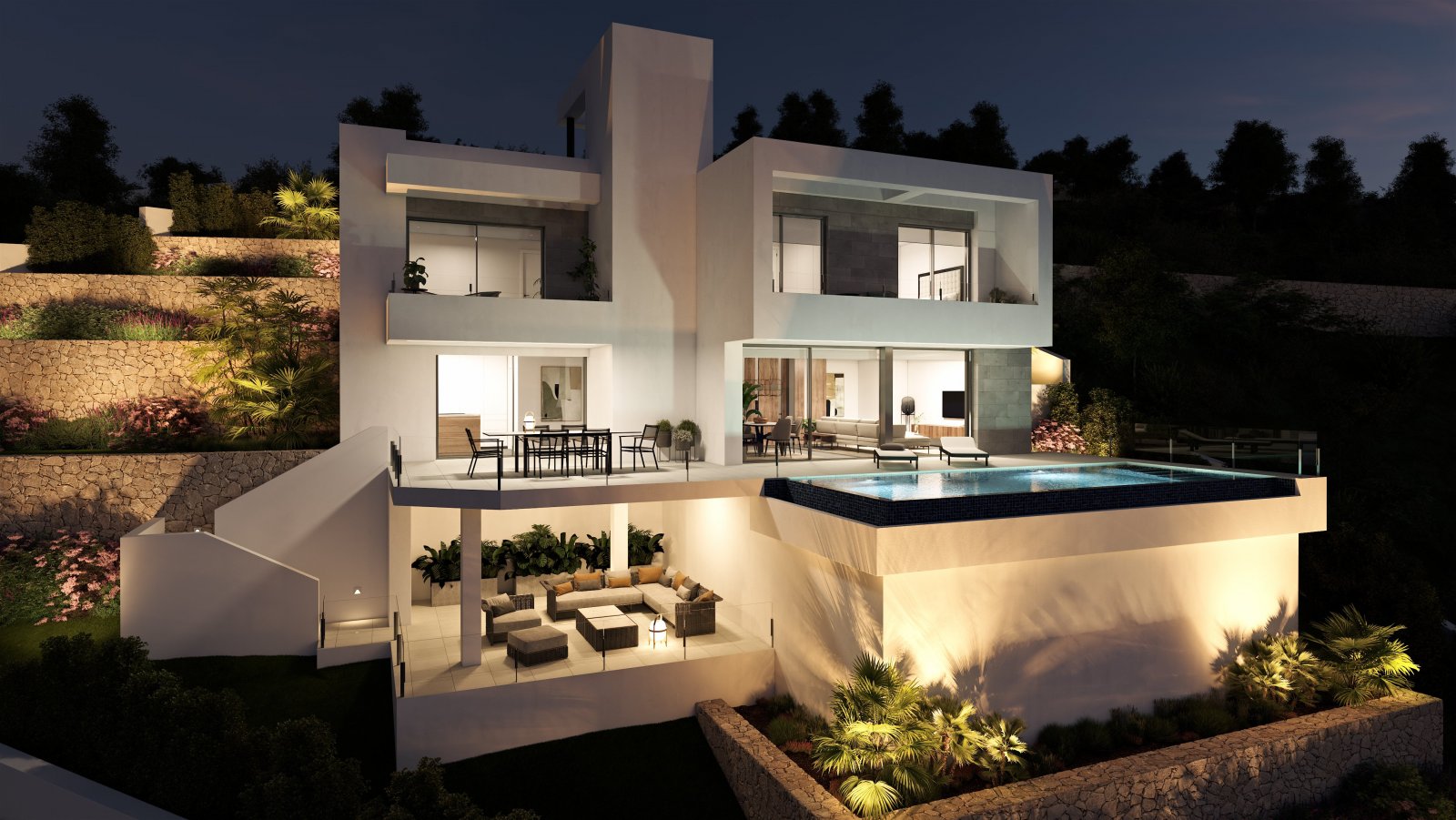  In der exklusiven Gegend von Cumbre del Sol gelegen, bietet diese Villa ein einzigartiges Wohnerlebnis mit Meerblick. Die Immobilie befindet sich nur