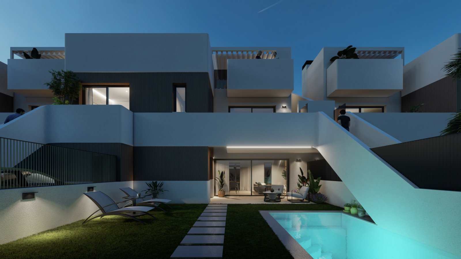 In der charmanten Stadt San Pedro del Pinatar gelegen, bietet diese exklusive Sammlung von 12 Bungalows die perfekte Kombination aus Komfort und Stil