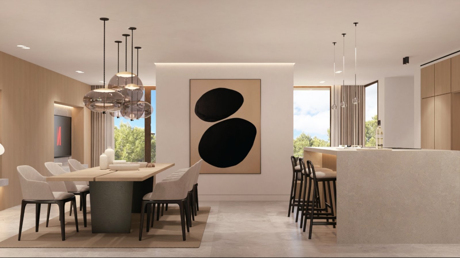 Diese atemberaubende Villa mit 430 m² befindet sich in einer erstklassigen Lage in Santa Ponça auf einem großzügigen 1.510 m² großen Grundstück und w