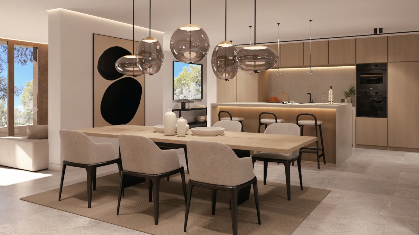 Diese atemberaubende Villa mit 430 m² befindet sich in einer erstklassigen Lage in Santa Ponça auf einem großzügigen 1.510 m² großen Grundstück und w