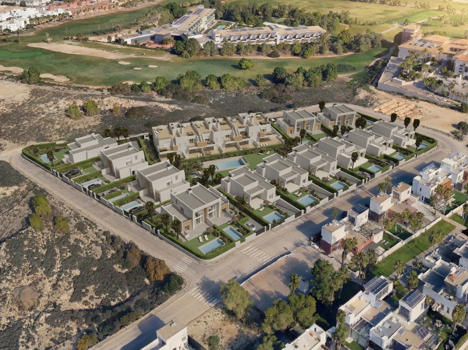 Im prestigeträchtigen Umfeld von La Finca Golf gelegen, bieten diese exklusiven unabhängigen Häuser einen unvergleichlichen Lebensstil. Mit nur drei