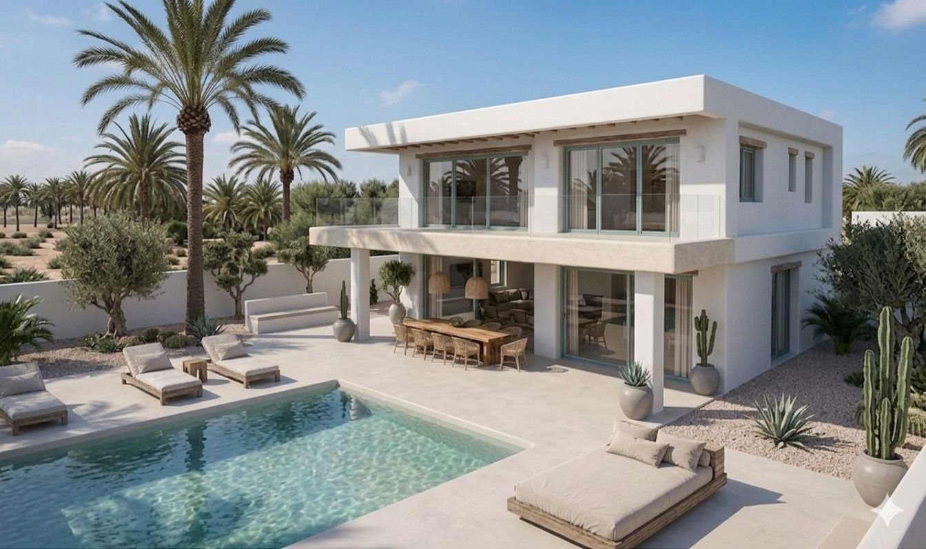 Eine seltene Gelegenheit, ein maßgeschneidertes Luxushaus in einer der begehrtesten Wohngegenden von Sitges zu bauen. Das Grundstück umfasst eine