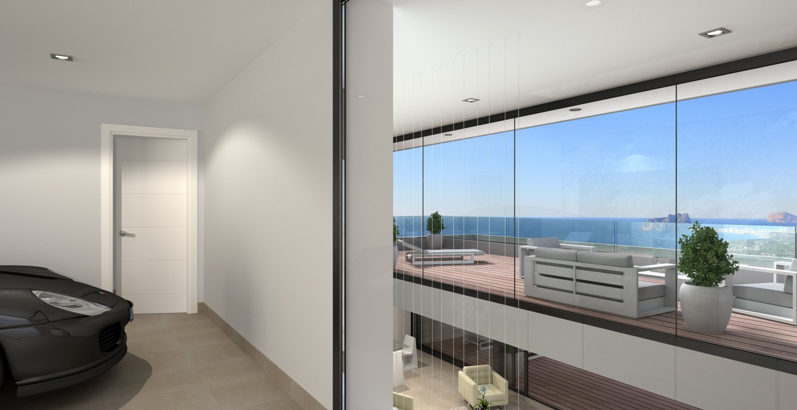 In der exklusiven Gegend von Cumbre del Sol gelegen, bietet diese Villa eine privilegierte Umgebung mit beeindruckendem Meerblick. Entworfen für diej